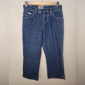 Vintage 1980s 1990s Cropped Capri Blue Jeans From Network